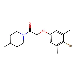 2-(4-Bromo-3,5-dimethylphenoxy)-1-(4-methylpiperidin-1-yl)ethanone structure