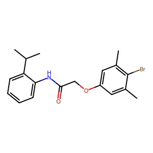 2-(4-bromo-3,5-dimethylphenoxy)-N-(2-propan-2-ylphenyl)acetamide structure