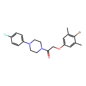 2-(4-Bromo-3,5-dimethylphenoxy)-1-[4-(4-fluorophenyl)piperazin-1-yl]ethanone structure