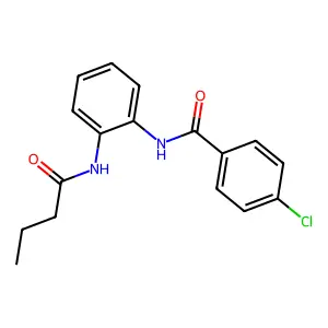 N-[2-(butanoylamino)phenyl]-4-chlorobenzamide structure