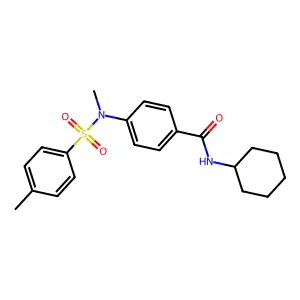 N-cyclohexyl-4-[methyl-(4-methylphenyl)sulfonylamino]benzamide structure