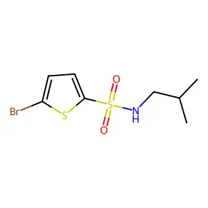 5-bromo-N-(2-methylpropyl)thiophene-2-sulfonamide structure
