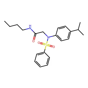 N-butyl-2-[4-isopropyl(phenylsulfonyl)anilino]acetamide structure