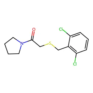 2-[(2,6-Dichlorobenzyl)sulfanyl]-1-(pyrrolidin-1-yl)ethanone structure
