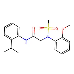 2-(2-methoxy-N-methylsulfonylanilino)-N-(2-propan-2-ylphenyl)acetamide structure