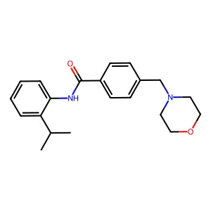 4-(morpholin-4-ylmethyl)-N-(2-propan-2-ylphenyl)benzamide structure