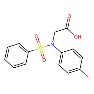 N-(4-iodophenyl)-N-(phenylsulfonyl)glycine structure