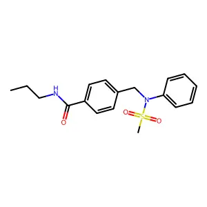 4-[(N-methylsulfonylanilino)methyl]-N-propylbenzamide structure