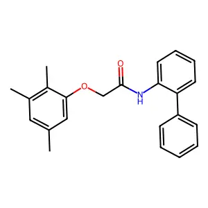 N-(2-phenylphenyl)-2-(2,3,5-trimethylphenoxy)acetamide structure