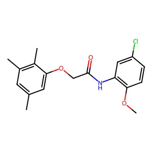N-(5-chloro-2-methoxyphenyl)-2-(2,3,5-trimethylphenoxy)acetamide structure