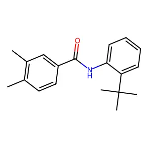 N-(2-叔丁基苯基)-3,4-二甲基苯甲酰胺 structure