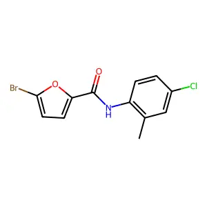 5-bromo-N-(4-chloro-2-methylphenyl)furan-2-carboxamide structure