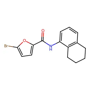 5-bromo-N-(5,6,7,8-tetrahydronaphthalen-1-yl)furan-2-carboxamide structure