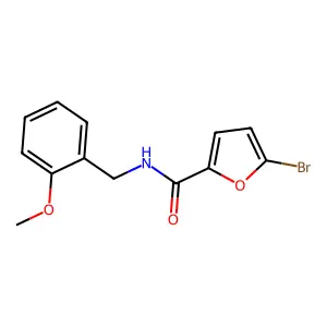 5-bromo-N-(2-methoxybenzyl)-2-furamide structure