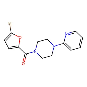 1-(5-Bromo-2-furoyl)-4-(2-pyridinyl)piperazine structure
