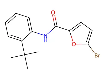 5-bromo-N-(2-tert-butylphenyl)furan-2-carboxamide structure