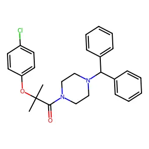 1-(4-Benzhydrylpiperazin-1-yl)-2-(4-chlorophenoxy)-2-methylpropan-1-one structure