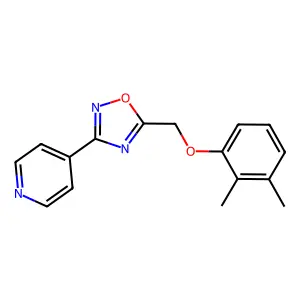 4-{5-[(2,3-Dimethylphenoxy)methyl]-1,2,4-oxadiazol-3-yl}pyridine structure
