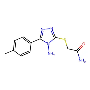 2-((4-Amino-5-(4-methylphenyl)-4H-1,2,4-triazol-3-YL)thio)acetamide structure