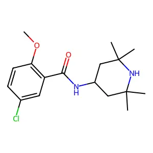 5-chloro-2-methoxy-N-(2,2,6,6-tetramethylpiperidin-4-yl)benzamide structure