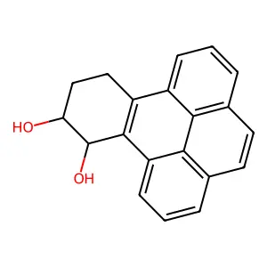 Benzo(e)pyrene, 9,10,11,12-tetrahydro-9,10-dihydroxy-, (E)- structure