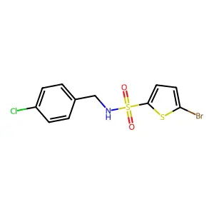 5-溴-N-(4-氯苄基)噻吩-2-磺酰胺 structure