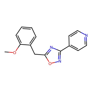 4-[5-(2-Methoxybenzyl)-1,2,4-oxadiazol-3-yl]pyridine structure