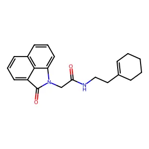 N-[2-(1-cyclohexen-1-yl)ethyl]-2-(2-oxobenzo[cd]indol-1(2H)-yl)acetamide structure