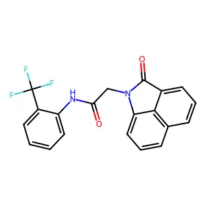 2-(2-Oxobenzo[cd]indol-1(2H)-yl)-N-(2-(trifluoromethyl)phenyl)acetamide structure
