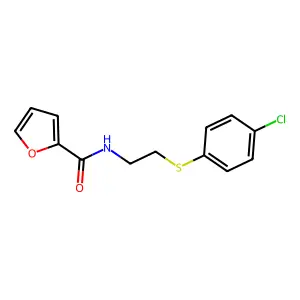 N-[2-(4-chlorophenyl)sulfanylethyl]furan-2-carboxamide structure