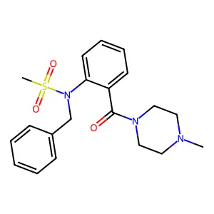 N-benzyl-N-{2-[(4-methyl-1-piperazinyl)carbonyl]phenyl}methanesulfonamide structure