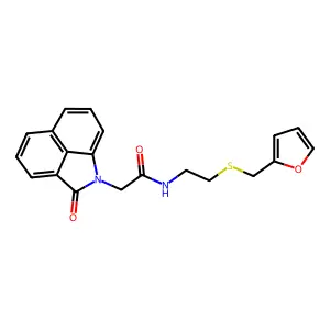 N-{2-[(2-furylmethyl)sulfanyl]ethyl}-2-(2-oxobenzo[cd]indol-1(2H)-yl)acetamide structure