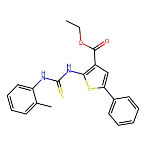Ethyl 5-phenyl-2-[(2-toluidinocarbothioyl)amino]-3-thiophenecarboxylate structure