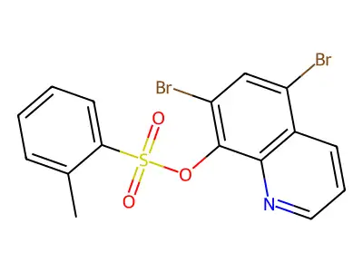 5,7-Dibromo-8-quinolinyl 2-methylbenzenesulfonate structure