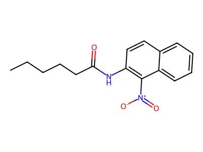 N-{1-nitro-2-naphthyl}hexanamide structure