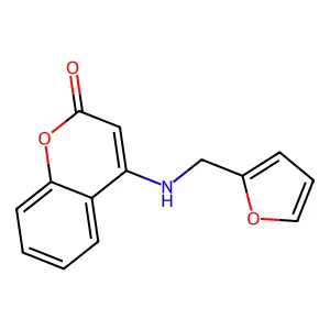 4-[(2-furylmethyl)amino]-2H-chromen-2-one structure