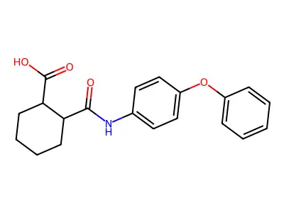 2-[(4-Phenoxyphenyl)carbamoyl]cyclohexane-1-carboxylic acid structure
