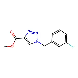 methyl 1-[(3-fluorophenyl)methyl]-1H-1,2,3-triazole-4-carboxylate structure