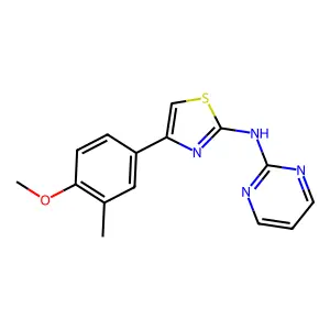 [4-(4-Methoxy-3-methyl-phenyl)-thiazol-2-yl]-pyrimidin-2-yl-amine structure