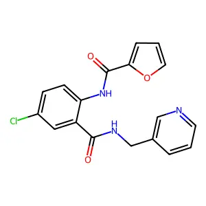 N-(4-chloro-2-{[(3-pyridinylmethyl)amino]carbonyl}phenyl)-2-furamide structure