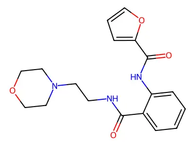 N-[2-(2-morpholin-4-ylethylcarbamoyl)phenyl]furan-2-carboxamide structure
