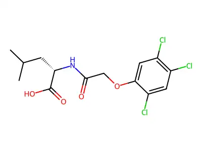 N-((2,4,5-Trichlorophenoxy)acetyl)-L-leucine structure