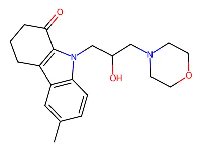 9-(2-hydroxy-3-morpholinopropyl)-6-methyl-2,3,4,9-tetrahydro-1H-carbazol-1-one structure