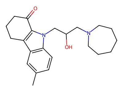 9-[3-(azepan-1-yl)-2-hydroxypropyl]-6-methyl-3,4-dihydro-2H-carbazol-1-one structure