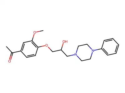 1-(4-(2-Hydroxy-3-(4-phenylpiperazin-1-yl)propoxy)-3-methoxyphenyl)ethanone structure