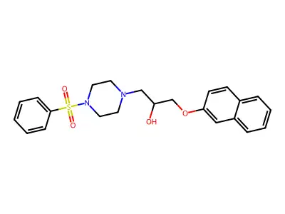 1-[4-(Benzenesulfonyl)piperazin-1-YL]-3-(naphthalen-2-yloxy)propan-2-OL structure