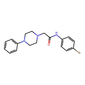 N-(4-bromophenyl)-2-(4-phenylpiperazin-1-yl)acetamide structure