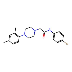 N-(4-bromophenyl)-2-[4-(2,4-dimethylphenyl)piperazin-1-yl]acetamide structure