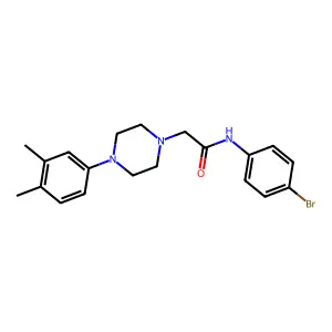 N-(4-bromophenyl)-2-(4-(3,4-dimethylphenyl)piperazin-1-yl)acetamide structure