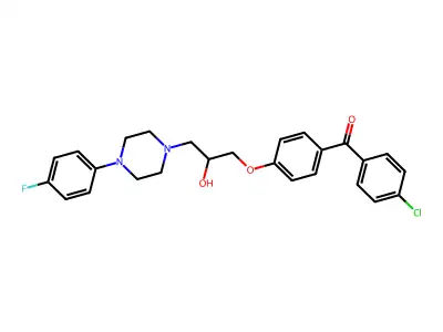 1-[4-(4-Chlorobenzoyl)phenoxy]-3-[4-(4-fluorophenyl)piperazin-1-yl]propan-2-ol structure